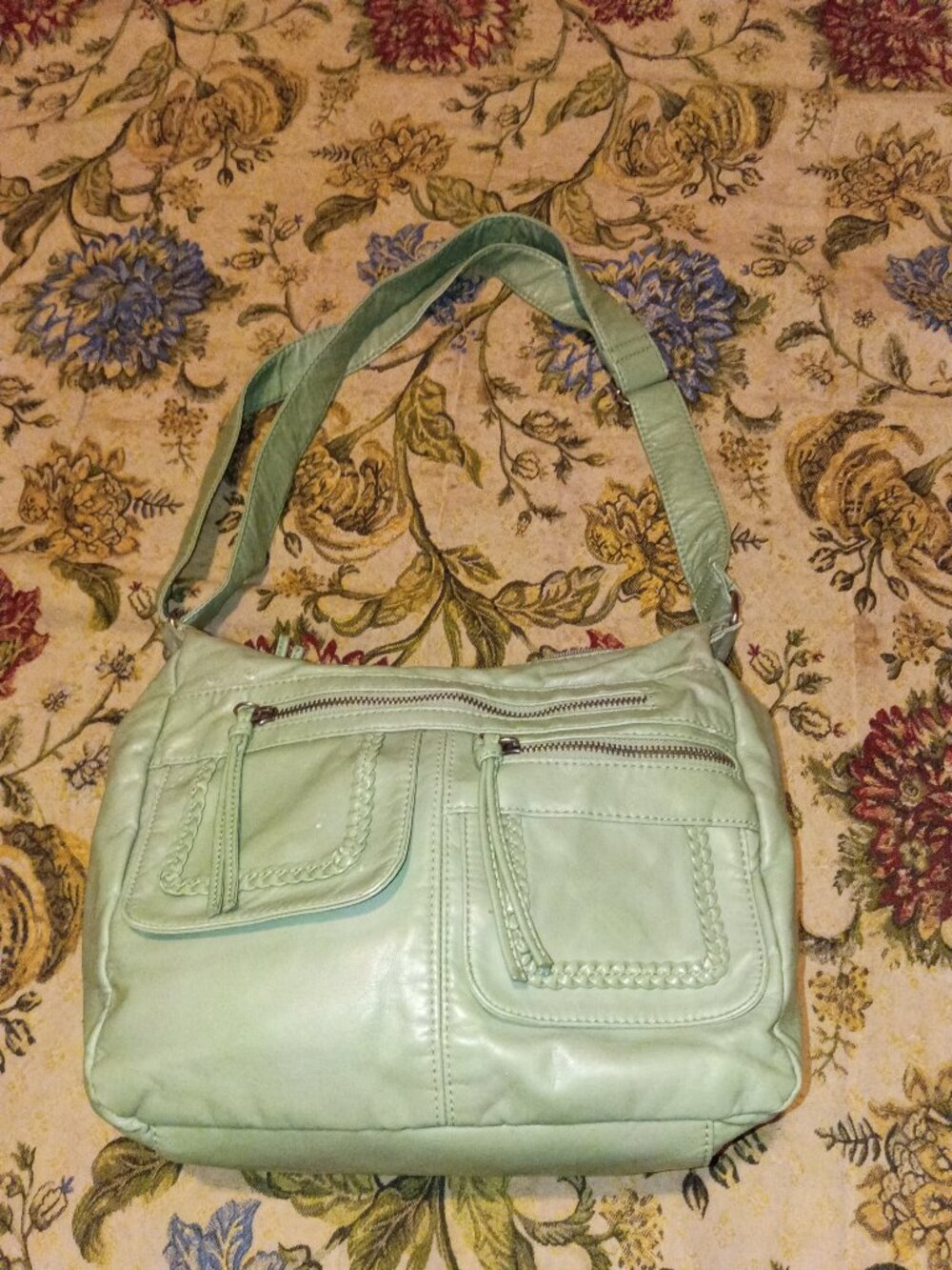 BEAUTIFUL WOMENS OLIVE GREEN BEUNO SHOULDER HANDBAG